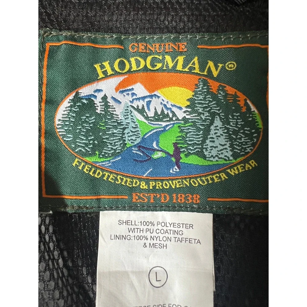 VINTAGE HODGMAN‎ - Men's VTG Dry Wear Blue Hooded Rain Jacket - Size Large
